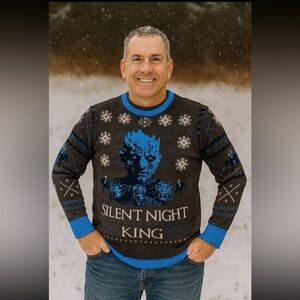 Ugly Christmas Sweater Game of Thrones Men’s size XL SILENT NIGHT KING
